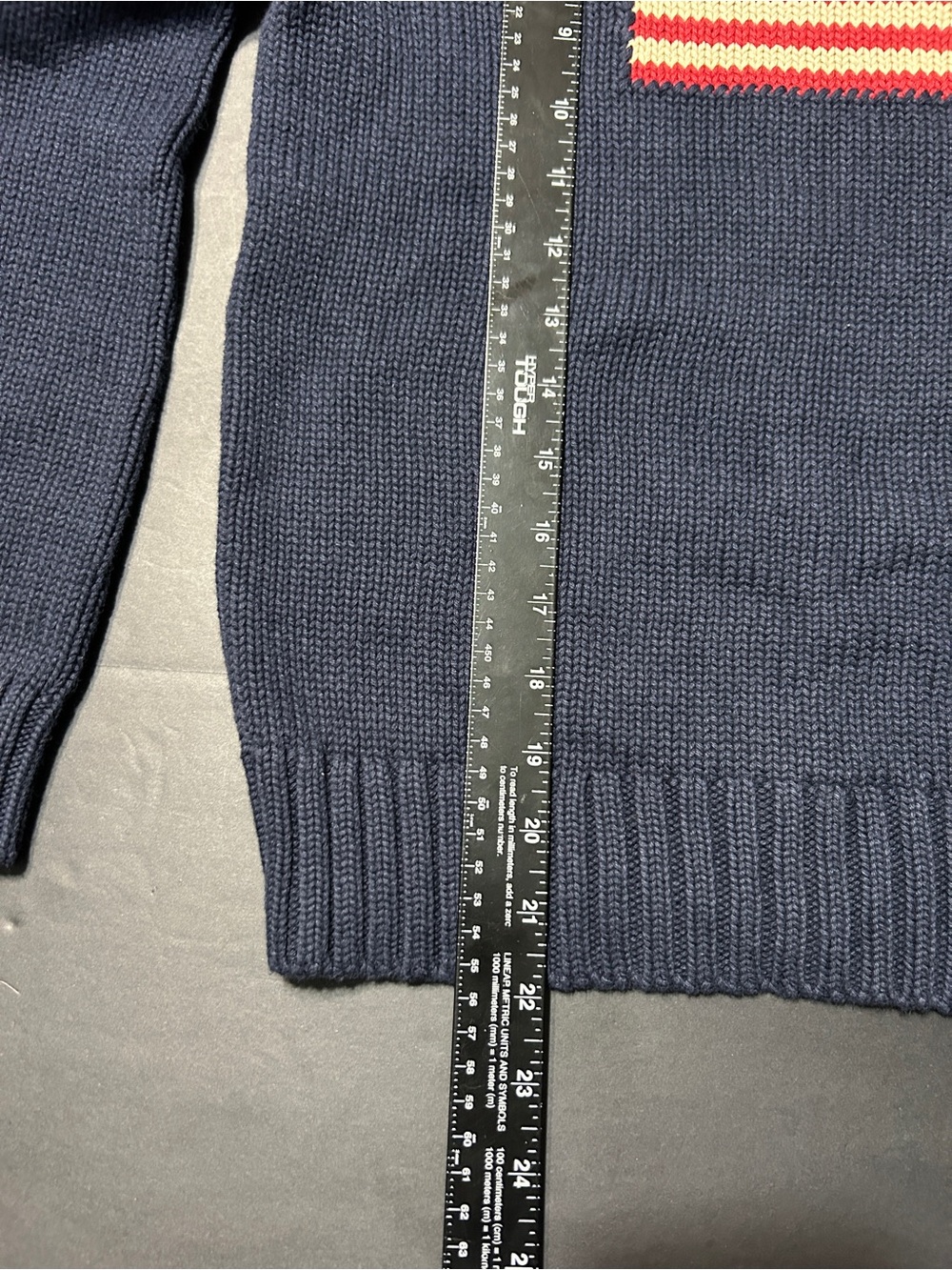 Vintage polo Ralph Lauren women’s Navy Crewneck Sweater with American Flag - Picture 5 of 16